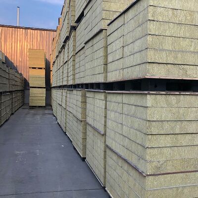 Good price Mechanical Fixing With Screws Rock Wool Panel Fireproof Thermal Acoustic Insulation 30-150 Mm Thickness For Energy Buildings online